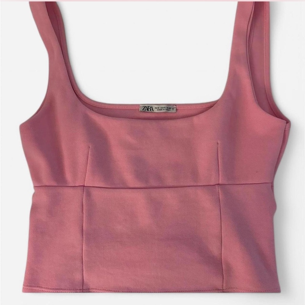 Zara Pink Crop Top with Elegant Design